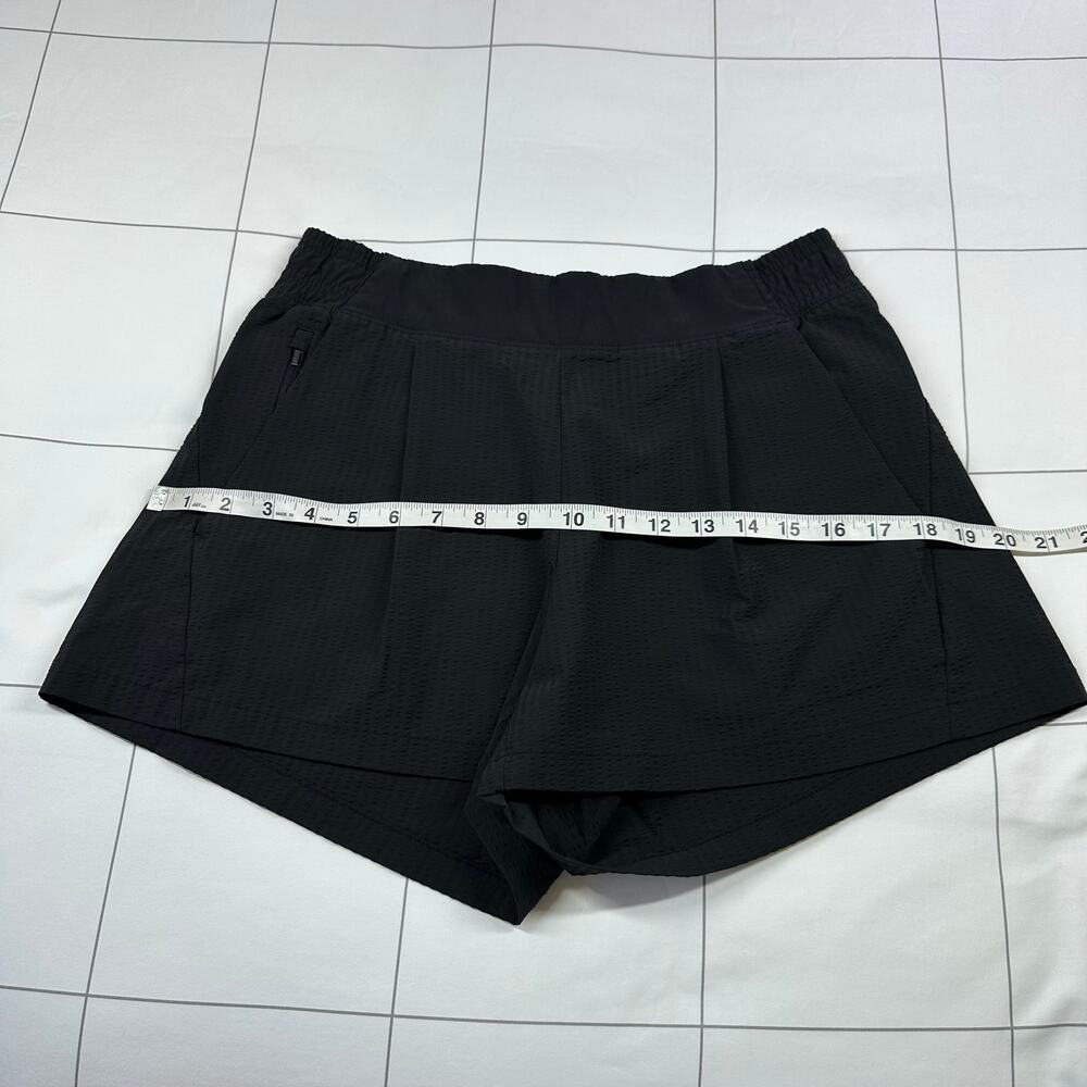 Athleta Shorts Womens 6 Black Textured Brooklyn Nylon Stretch Casual Athletic - Picture 8 of 12